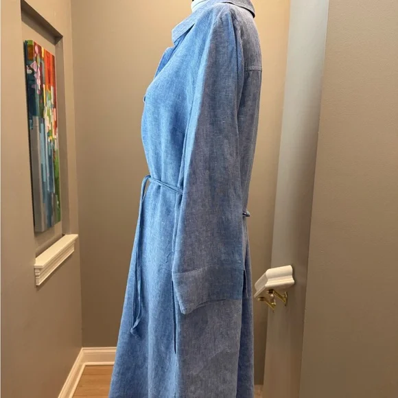 NWOT Lilly Pulitzer Pilar Tunic Linen Dress. Blue. Sz XL - Picture 6 of 12
